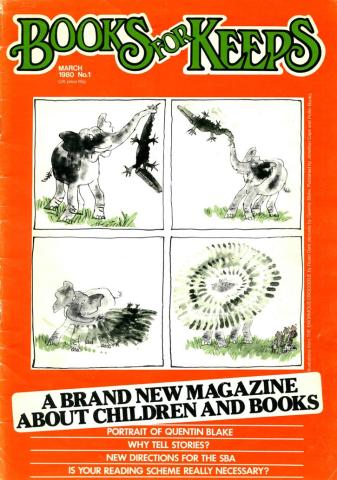 Cover image of the first Books for Keeps magazine from 1980