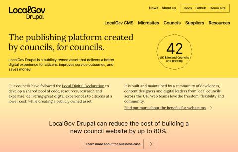 Screenshot of LocalGovDrupal website